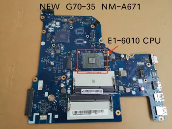 Nemokamas Pristatymas NAUJOS Lenovo G70-35 nešiojamas Plokštė CG70A NM-A671 Rev 1.0 pagrindinės plokštės su AMD E1 CPU