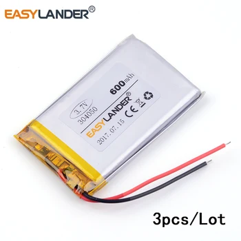 304050 3.7 V 600mAh li-Polymer Battery GPS, 
