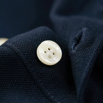 KUEGOU 2020 m. Rudenį Medvilniniai Siuvinėjimo Juodos spalvos Polo Marškinėliai Vyrams Mados ilgomis Rankovėmis Slim Poloshirt Vyrų Plius Dydis Drabužių 88085