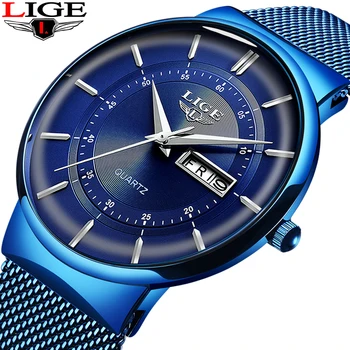 2021 LIGE Naujas Moterų Laikrodžiai Top Brand Prabanga Ultra Plonas Kvarco Žiūrėti Ponios Plieno Tinklelio, Dirželis Mados Vandeniui Žiūrėti reloj muje