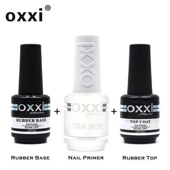 OXXI Naujas Rinkinys Gelio Lako Gruntas Nails UV Nuolatinis Gumos pagrindą ir viršutinį Sluoksnį Gelio Nagų lako Ultrabond Acid Free Lako