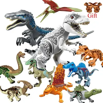 Lockings Juros periodo Dinozaurų Pasaulyje Dinozaurų Parkas Raptor apsaugos zonos Statybinių Blokų Rinkinys Vaikams, Žaisliniai Gyvūnai