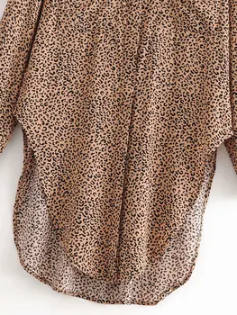 2020 m. pavasario vasaros medvilnės leopardas spausdinti marškinėliai za moterų 2020 m. sheining vadiming zafuler moterims, moteriška palaidinė marškinėliai DFJ2033