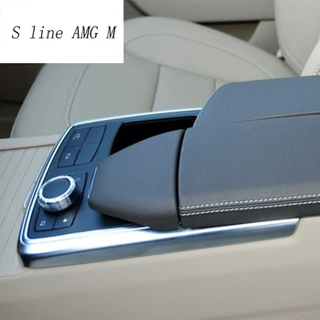 Automobilio Stilius multimedijos mygtukas rėmo Skydelio Dangtelį Lipdukas Apdaila Mercedes Benz ML X166 GLE W166 GLS GL Interjero Auto Priedai