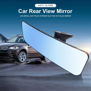 Universali Galinio vaizdo Veidrodėlis Anti-glare Automobilių, Sunkvežimių Interjero 360 Laipsnių Pasukti Galinio vaizdo Veidrodėliai Su siurbtuko Mėlyna Atvirkštinio Veidrodis