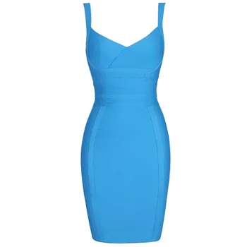 Didmeninė 2020 m. vasarą Naujosios moters suknelė mėlyna Giliai V-kaklo, Mini Seksualus naktinis klubas celebrity Boutique kokteilis tvarstis suknelė