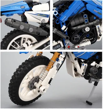 799Pcs Technologijų Motociklo Modelio Automobilių Kūrybos SS Blokai Žaislai Vaikams Berniukams Klasikinis Surinkimas Plytų Dovanos