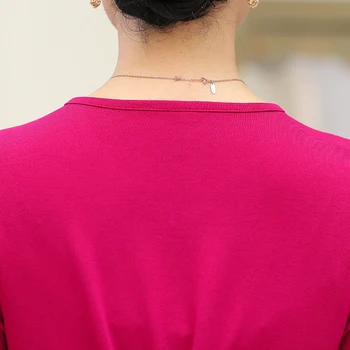 NIFULLAN Mados Diamond T Shirts vidutinio Amžiaus Motina Nėrinių Viršų ilgomis Rankovėmis Plius Dydis Prarasti Tee Moterims, Negabaritinių Apačioje Megztinis