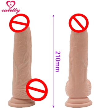 Realus didelis dildo didelį vibratorių siurbimo taurės falą atžalų diržas dirželis ant varpos moterų suaugusiųjų vibratorių sekso žaislai