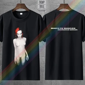 Vintage 1998 Marilyn Manson Mechaninė Gyvūnų Marškinėliai Perspausdinti Dydis S-2Xl