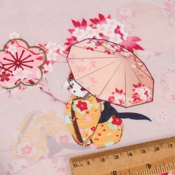 FYS-Triušis 1meters Japonų Stiliaus Triušis Gambiered Guangdong Gazas Japonijos Suknelė Kimono Audinio Moterų Rankinės 