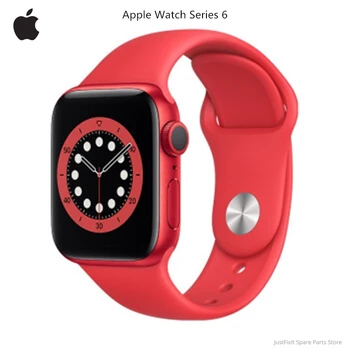 Nauji Originalus Apple Žiūrėti 6 Serijos GPS 40MM/44MM Aliuminio korpusas su Naujos Spalvos Raudona/Mėlyna Sporto Juostos Nuotolinio Širdies ritmo Smartwatch