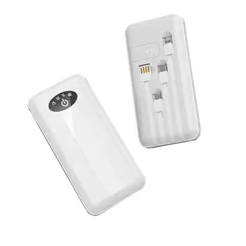 Nešiojamų Galia Banko 10000mAh 4 išvestis USB Įkroviklis Išorės Baterija su LED Lempa, telefono turėtojas C Tipo Mikro iphone powerbank