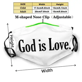 Dievas Yra Meilė Veido Kaukė Su Filtru Dievas Myli Jėzų