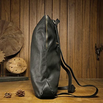 AETOO Rankų darbo odos kuprinė, vyrų odos kuprinė, madinga kelionės krepšys, vyriški paprastas kompiuterio krepšys