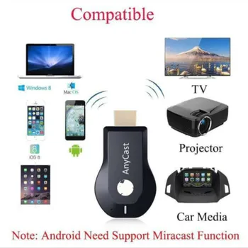 Naujausias 1080P Anycast m4plu atspindinti kelis TV stick Adapteris Mini Android HDMI suderinamus WiFi Dongle Bet mesti