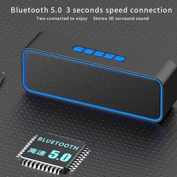 Nešiojamą Belaidį Bluetooth Garsiakalbį Transporto priemonės žemų dažnių garsiakalbis, su Dual-Vairuotojo Bass 24 val. Grojimo Įmontuotas Mikrofonas Garsiakalbis