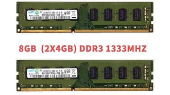 Samsung 2x Dual-channel 4GB (2GBX2) 8GB (4GBX2) DDR3 PC3 ECC Darbalaukio atminties 1600 MHZ 1333 Modulis 10600 12800 2GB, 4GB 8GB RAM