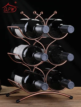 Ne-vietos Europos stiliaus vyninės papuošalai pusiau apskrito dizainas paprastas kūrybos vyno butelis rack non-slip gumos pagalvėlė vyno