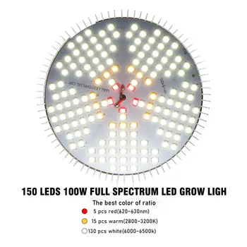 E27 viso Spektro LED Grow Light 100W Sunlike Augalų Augimo Lempos Lemputė Patalpų Šiltnamio efektą sukeliančių Augalų, Gėlių, Daržovių Hydroponics