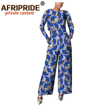 2020 m. Rudenį afrikos moterų kostiumas AFRIPRIDE privačių paprotys visas rankovės trumpos viršuje+platus kojos kulkšnies ilgis ziajać vaškas, medvilnės A722639