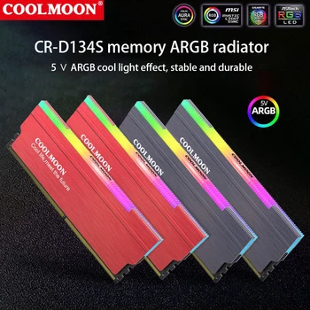 Coolmoon RAM Heatsink ARGB, Atminties Radiatorius, RGB, 5V 3Pin M/B SYNC