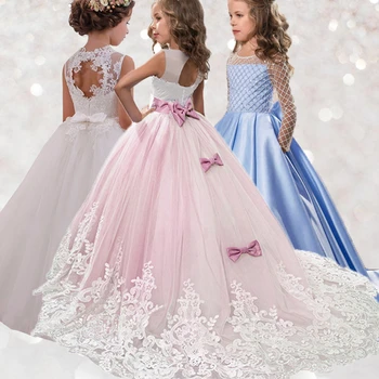 Aukštos Kokybės Vasaros Gėlių Mergaitės Suknelė Vaikų Suknelė Vaikų Drabužiai Princesė Kostiumas Šalis Kūdikių Vestuvių Suknelė Vestido Comunion