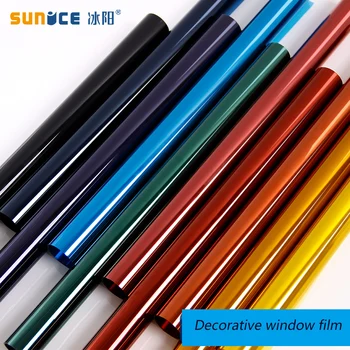 SUNICE 7 spalvų Pasirinkimas Festivalis Stiklo Apdaila Slef-klijai, Langų Plėvelės Įdiegti Alifatiniai Lakštinis Stiklas 
