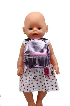Naujas Atvykimo 18inch Mergina Lėlės Maišą Žaislų 43cm Baby Lėlės Švietimo Žaislas kaip 1/3 BJD Doll Mini Kuprinė Lėlės Priedai