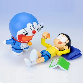 10cm Nobi Robotas Pokonyan Doraemon Pav Trijų Rūšių Veidus Penkios Poros Akių Veiksmų Skaičius, PVC, žaislai, Vaikų dovanų