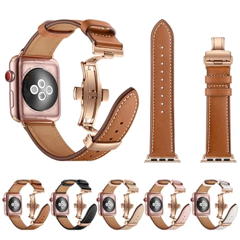 Natūralios odos dirželis apple watch band 44mm 40mm 42mm 38mm iwatch 