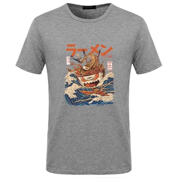 Japonijos Streetwear T-Shirt Hip-Hop trumpomis Rankovėmis Marškinėlius Harajuku Labai Ramen Off Kanagawa Animacinių filmų Marškinėliai Vyrams ir Moterims S5MC45