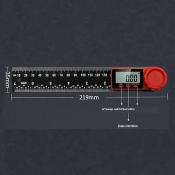 0-300mm 2 1 Elektroninis Skaitmeninis Matlankis Skaitmeninis Matuoklis Kampas Inclinometer 360 Laipsnių Goniometer Kampo Ieškiklis Matavimo Įrankis