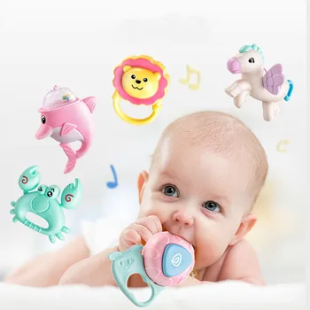 Kūdikio Jutimo Žaislas Lovelę Bell Naujagimiui Lova Bell Teether Barškučių Besisukantis Muzikos Dėžutė su Šviesos Ankstyvojo Lavinimo Žaislai, Dėlionės