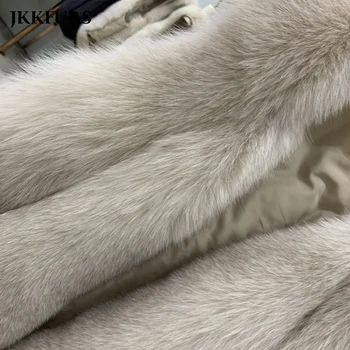 2020 Naujų Nekilnojamojo Fox Fur Gilets Žiemos Trumpą Liemenę Moterų Mados Liemenė Storas Šiltas Pūkuotas Kailio Berankoviai Apsiaustai S7891