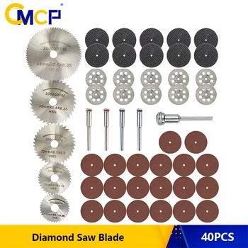 CMCP 40pcs Deimantiniai Pjovimo Diskai, pjovimo Ašmenys Medienos apdirbimo Metalo Pjovimo Diskas Dremel Mini Gręžimo Rotacinis Įrankis Priedai