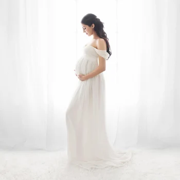 Seksualus Motinystės Suknelės Už Nuotrauką Šaudyti Šifono Nėštumo Suknelė Fotografijos Prop Maxi Suknelė Suknelės Nėščioms Moterims, Drabužiai