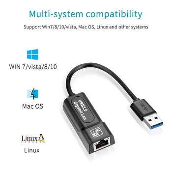 USB 2.0 USB 3.0 Typc C Rj45 Lan Ethernet Adapteris Tinklo Kortelę, RJ45 Lan Ethernet Adapter PC 