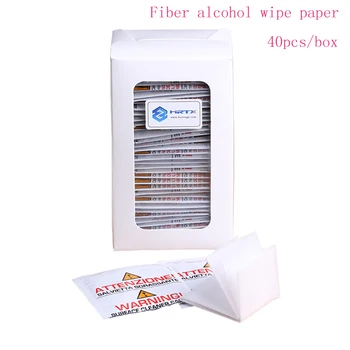 Nemokamas Pristatymas 40PCS/Box IPA FTTH Pluošto alkoholio nuvalykite popieriaus pluošto jungtis valymo popieriaus pluošto optiniai jumper jungtis