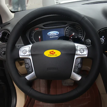 Kasytės padengti Vairas Padengti Ford Mondeo Mk4 2007-2012 M S-Max 2008 odinis vairas atveju funda volante