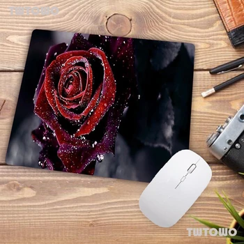Didelis Skatinimo Raudona rožė su juodomis Individualų Nešiojamas Žaidimų Pelės Mygtukai Dydis Dydis 180x220x2mm Mažas Kilimėlis