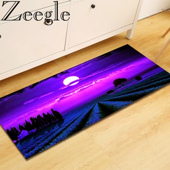 Zeegle Violetinės Levandos Słomianka 3D Atspausdintas Įėjimo Durų Kilimėlis Virtuvės Grindų Carpetd Kambarį Dekoro kiliminė danga, Vonios kambarys, Miegamasis Kilimėliai