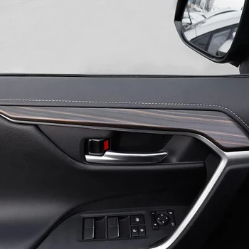 Toyota RAV4 2019 2020 Automobilio Salono ABS Persikų Medienos Automobilių Vidinė Durų Rankena Padengti Porankiu Liejimo Apdailos Juostelės Lipduką