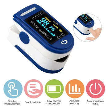 Medicinos Namų Piršto pulse Oximeter Kraujo Deguonies Įsotinimo Metrų Piršto LED dvi-spalvotas ekranas SPO2PR Stebėti sveikatos Priežiūros