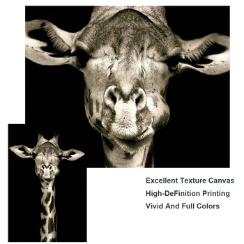 Abstrakti Afrikos Laukinių Žirafa, Juokinga Meno Drobė Paveikslų Ant Sienos Menas, Plakatų ir grafikos Šiaurės Gyvūnai Meno Nuotraukas Cuadros