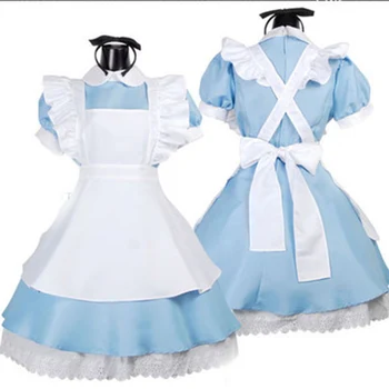 Top Parduoti Alice In Wonderland Cosplay Kostiumų Lolita Dress Tarnaitė Prijuostė Fantasia Karnavalas Halloween Kostiumai Moterims