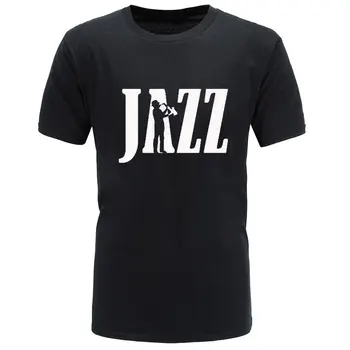 2022 m. Vasarą Naujausias Džiazo Drabužių Juokinga Saksofonas T-marškinėliai Vyrams, Moterims, Hip-Hop Medvilnės trumpomis Rankovėmis T-shirt Viršuje Camiseta