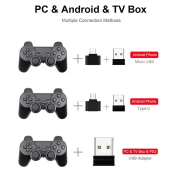 2.4 G Bevielio Žaidimo Gamepad Controller For PS3 