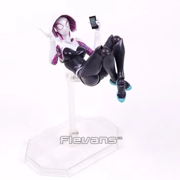 Revoltech Serija NR. 004 žmogus-Voras Gwen Stacy Voras Gwen PVC Veiksmų Skaičius, Kolekcines, Modelis Žaislas 15cm