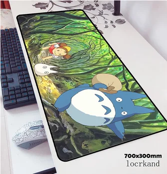 Totoro pelės kilimėliai 70x30cm padas su pele kompiuteris notbook kilimėlis, geriausias žaidimų kilimėlis žaidėjus, klaviatūra nešiojamojo kompiuterio pelės kilimėlis